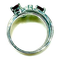 Anneau Sommer Femme Filo prezioso in Or blanc Rubino 0.70 Ct RUB CT 0.70 DIA CT 0.18 F/VS - RUB CT 0.70 DIA CT 0.18 F/VS